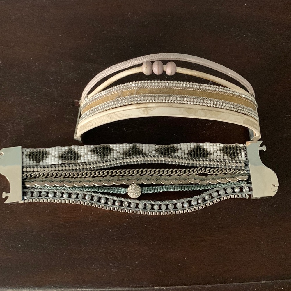 2 multi strand bracelets- great condition